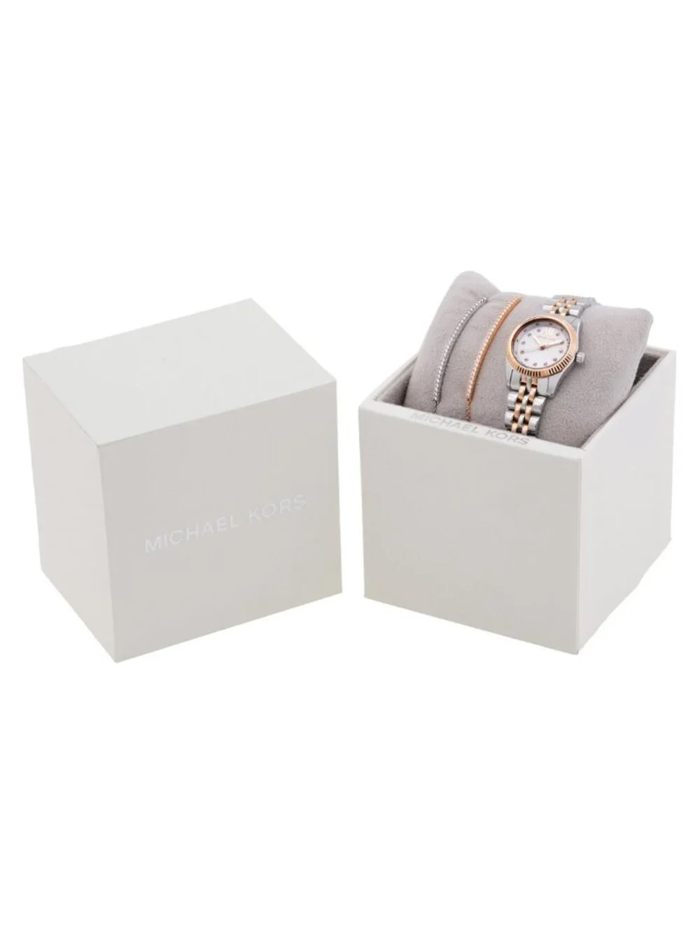 NWT Michael Kors Lexington Quartz Ladies Watch and Bracelet Gift Set